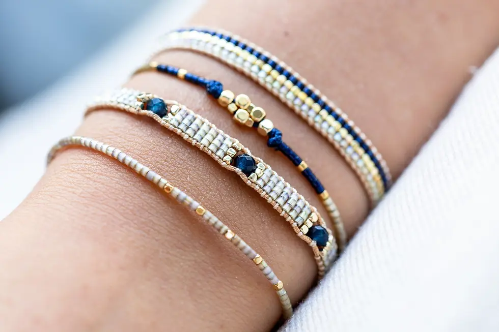 Miniaturbild: Little Livn Meet Coco Armband Faye Blue Gold