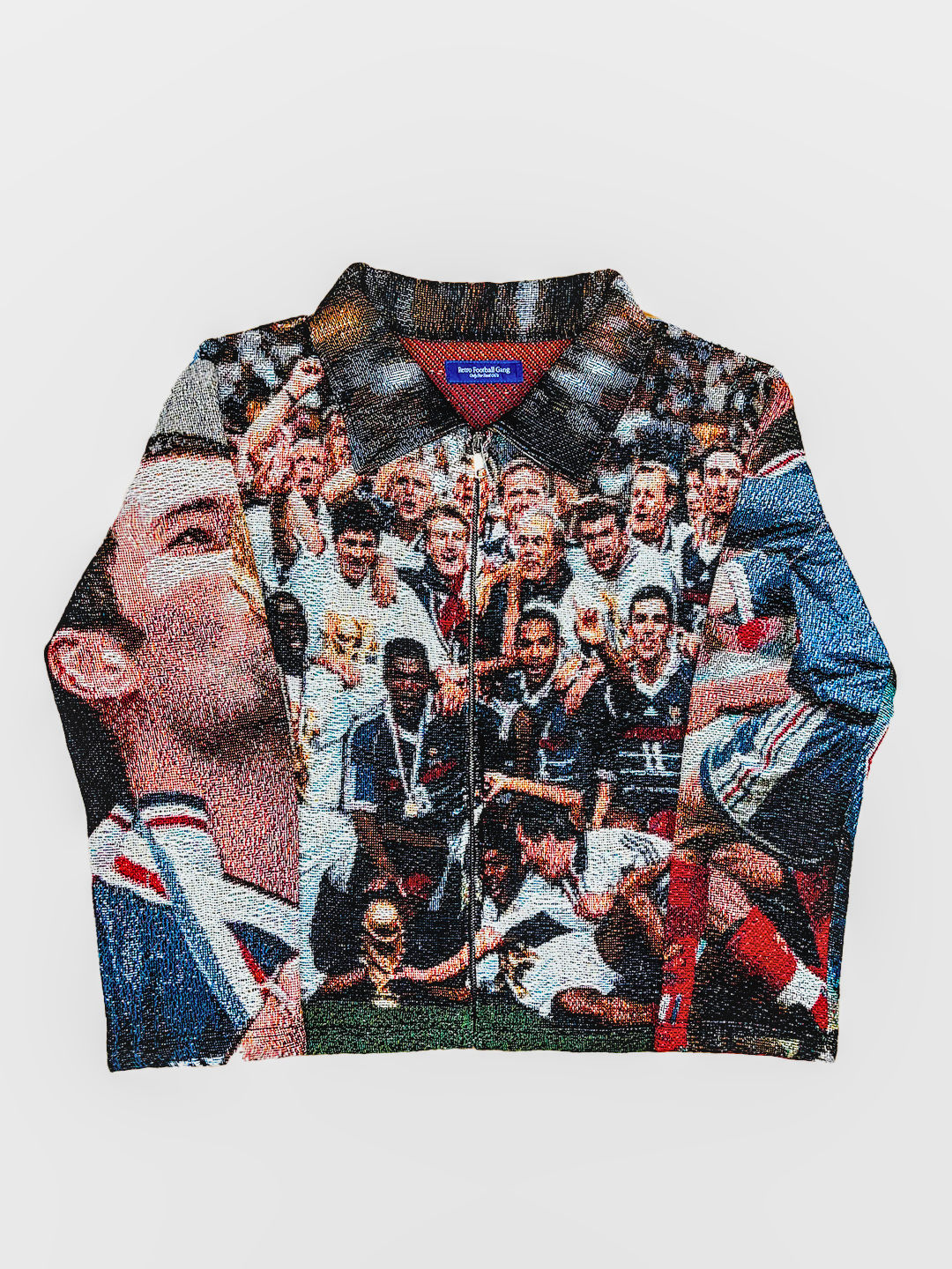 France 98 Jacquard tapestry jacket featuring Zidane kissing the World Cup trophy