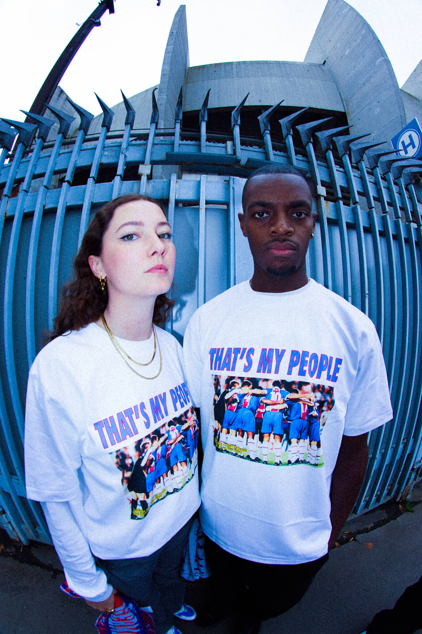 Models with NTM Paris SG T-shirt