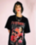 Model with  Eric Cantona T-Shirt