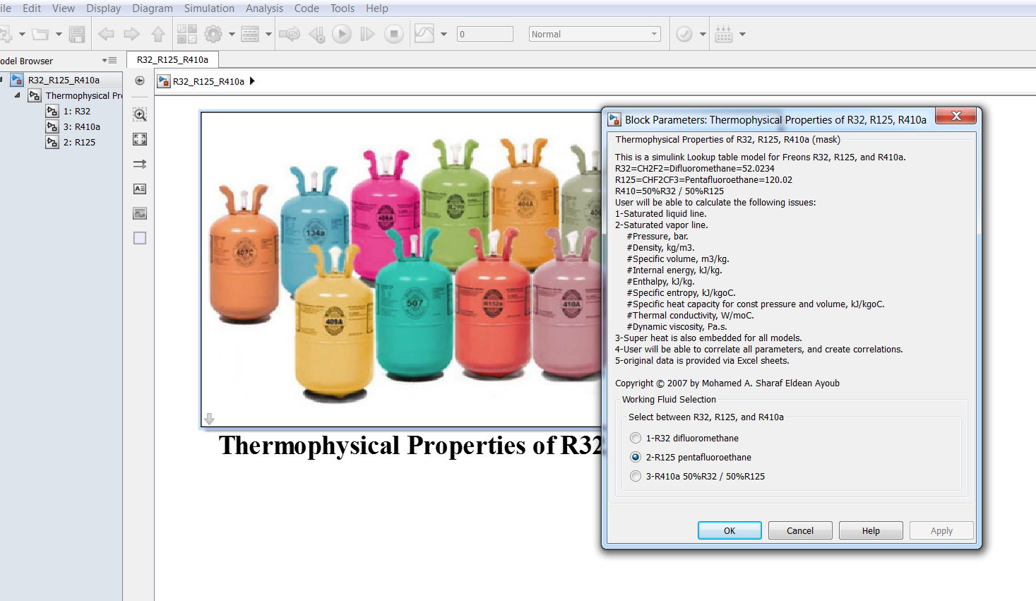 Thermophysical Properties of R32, R125, R410a