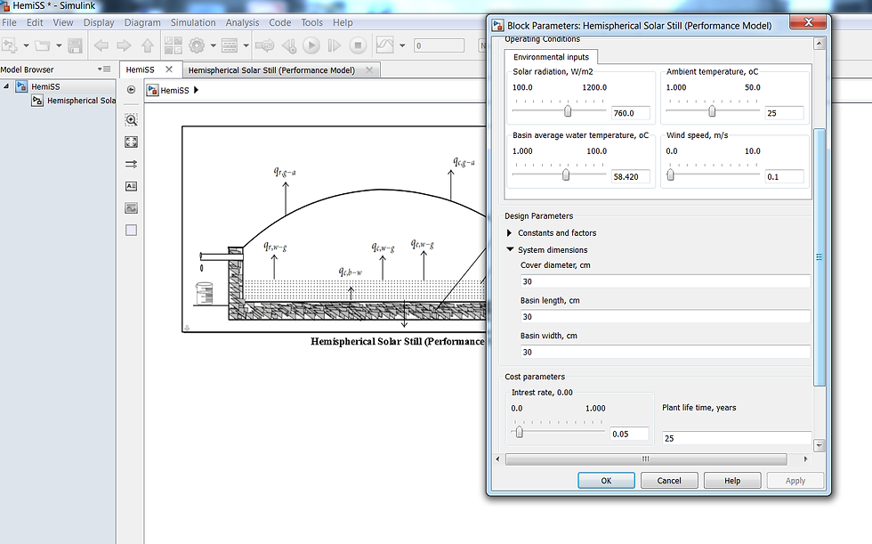 Thumbnail: Hemispherical Solar Still: Performance Model