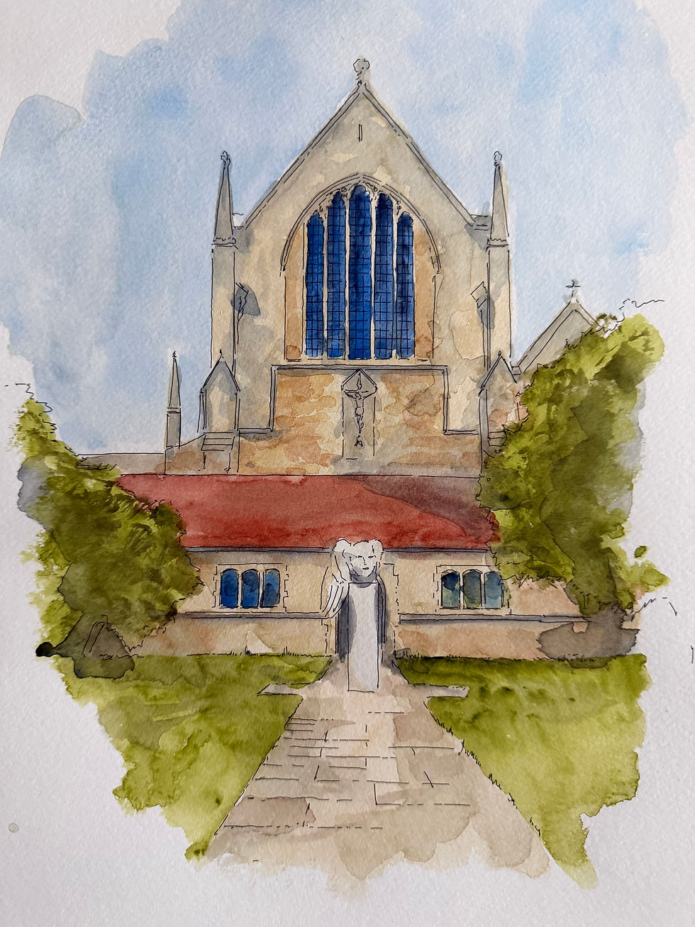 Thumbnail: beautiful watercolour of Stephen’s House , Oxford