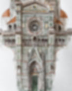 Detailed watercolor of an ornate facade