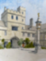 Watercolour of Corpus Christi College , Oxford