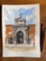 beautiful watercolour of Porta Magna, Venetian Arsenal. Venice