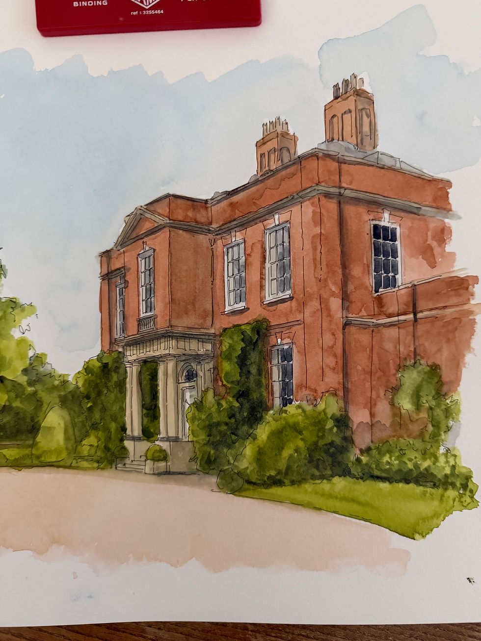 beautiful watercolour of Iscoyd Park, Whitchurch. Wrexham