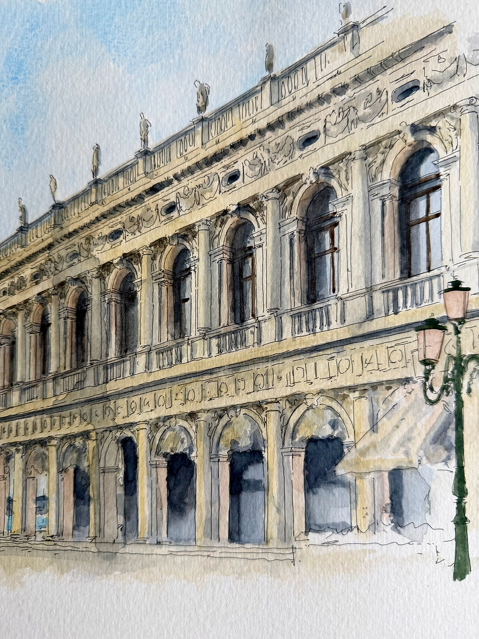 beautiful watercolour of Palazzo Loredan dell’Ambasciatore, Venice