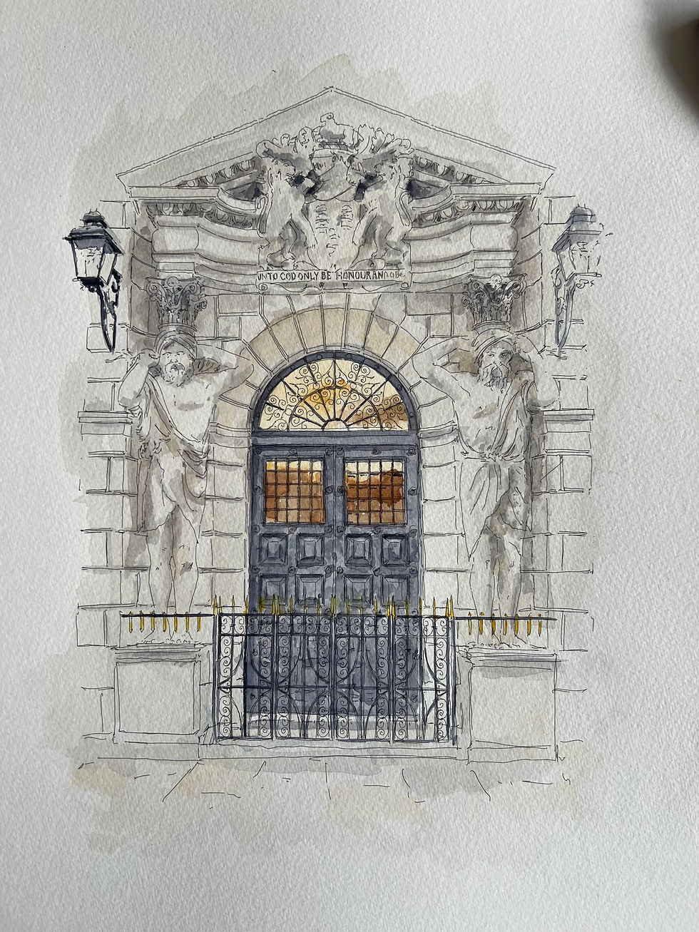 The Worshipful Company of Drapers Hall doorway 