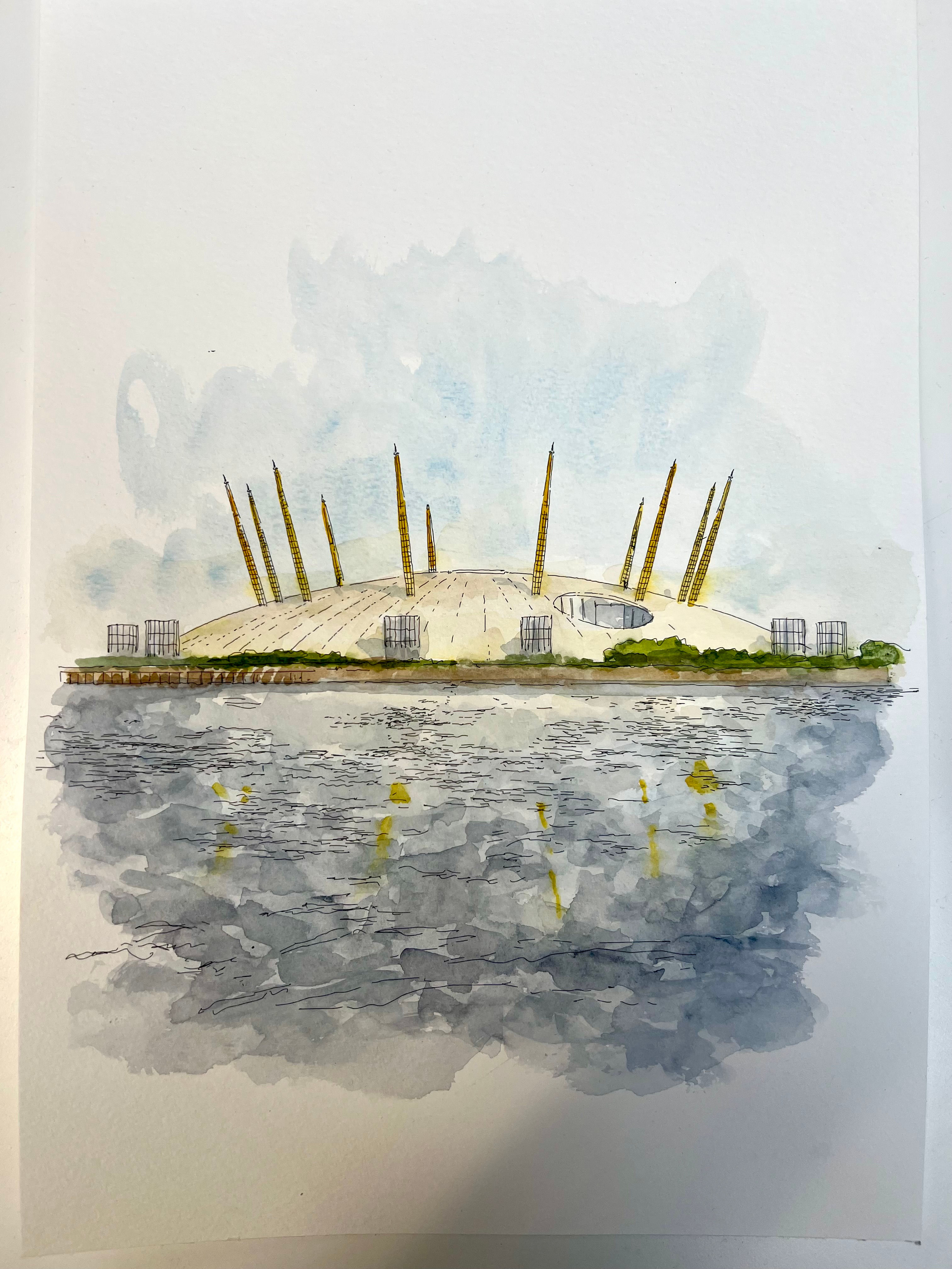 Watercolor painting of The Dome, London