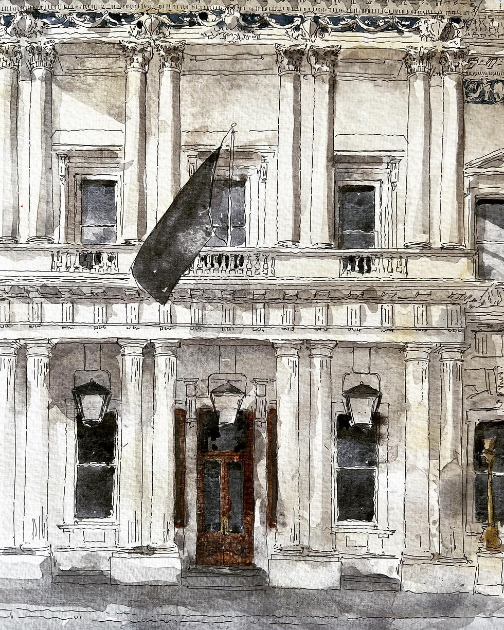 Thumbnail: beautiful watercolour of The IoD at 116 Pall Mall, London