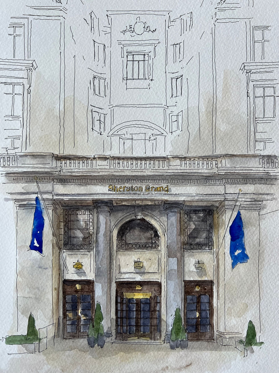 Sheraton Grand London Park Lane hotel entrance