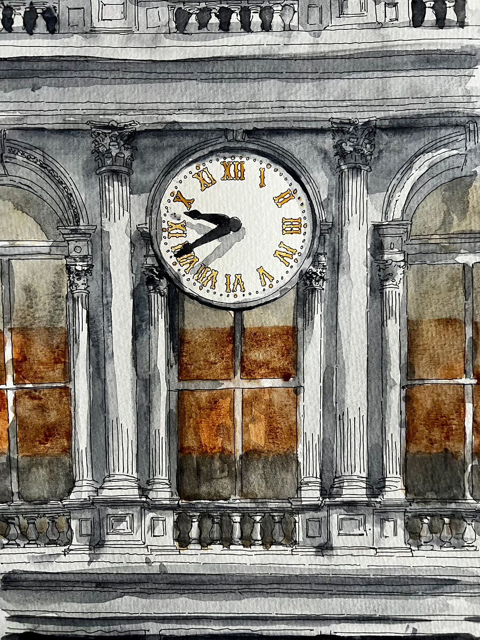 beautiful watercolour of JE. V. Haughwout Building. New York.