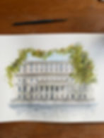 beautiful watercolour of The Royal College of Surgeons, Lincoln Inn. London