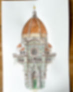 Florence Cathedral watercolor painting