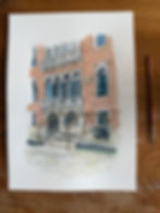 beautiful watercolour of Fondazione Querini Stampalia, Venice