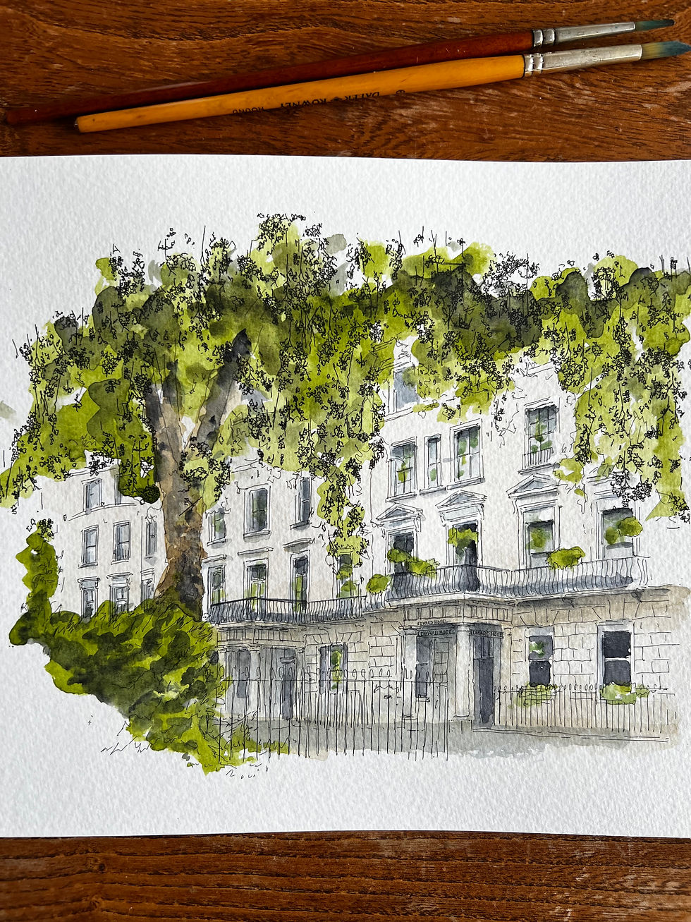 watercolour of  View of Paddington. London