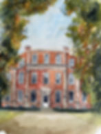 Watercolour of Chicheley Hall in Buckinghamshire