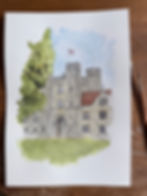 beautiful watercolour of Knole House, Kent