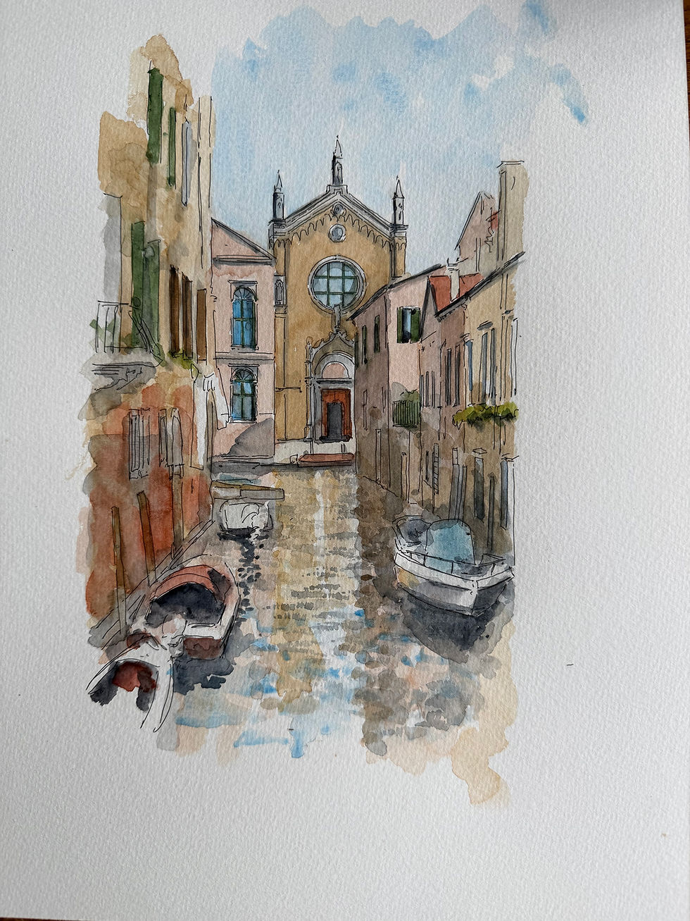 Thumbnail: beautiful watercolour of Madonna dell’Orto, Venice