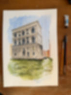 Watercolour of Palazzo Grimani di San Luca, Venice