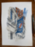 Watercolour of Haberdashers’ Hall. City of London