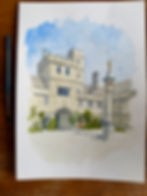 Watercolour of Corpus Christi College , Oxford
