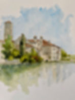 beautiful watercolour of Piedmonte, Italy
