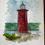 Thumbnail: watercolour of Little Red Lighthouse. New York