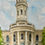 Thumbnail: beautiful illustration watercolour St Marylebone Parish Church, London