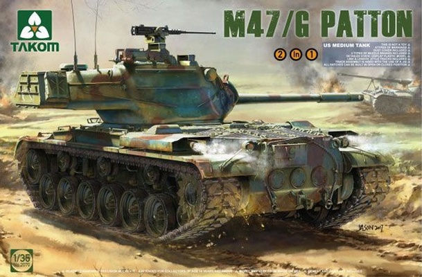 Танк Паттон US Medium Tank M47/G Patton - Takom 2070 1:35