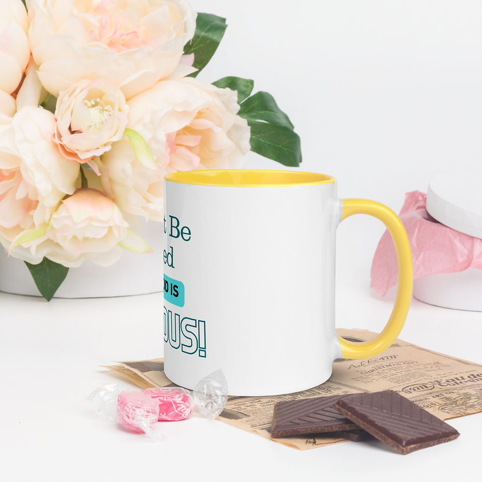 Thumbnail: I Might be Flawed but my God is Gracious Mug with Color Inside