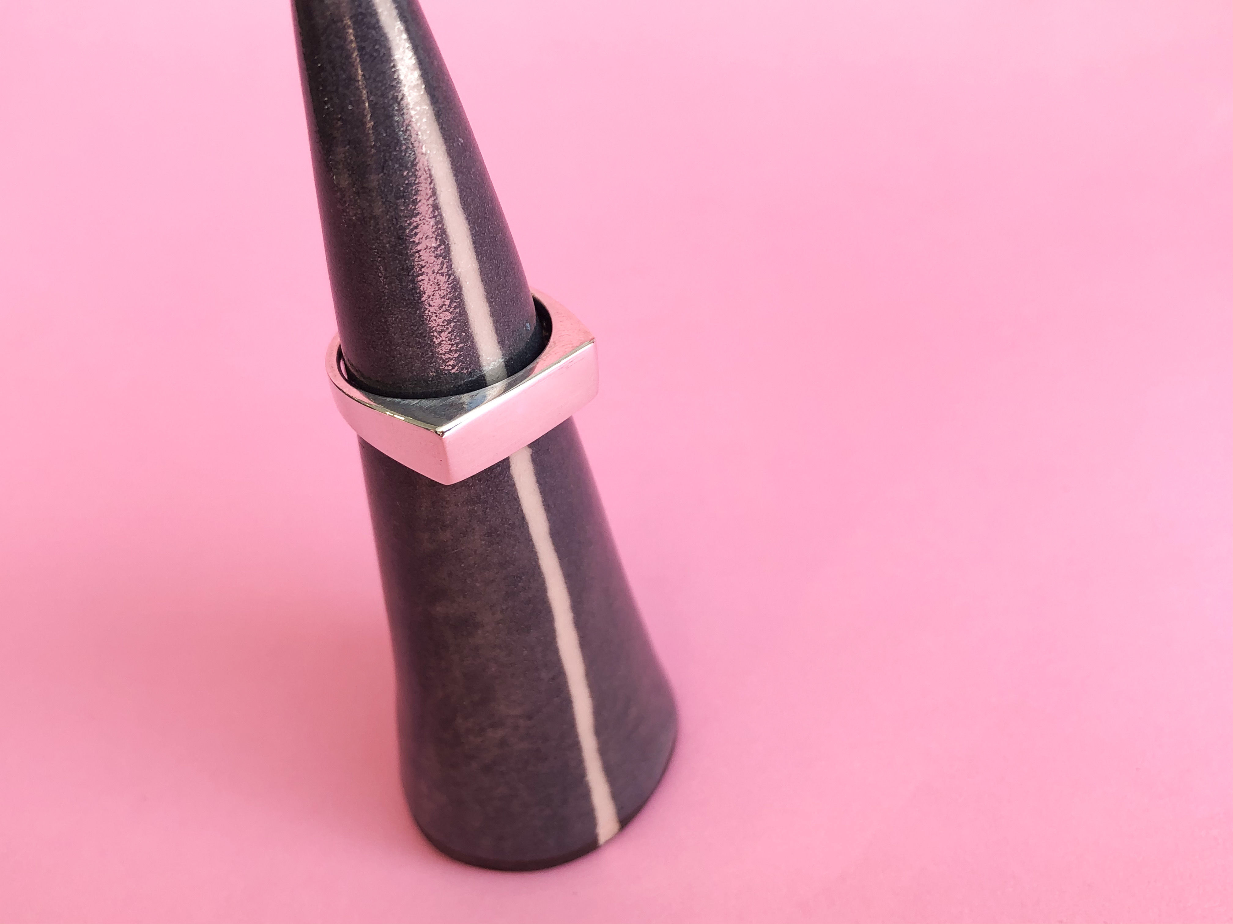 Silver Rectangular Signet Ring