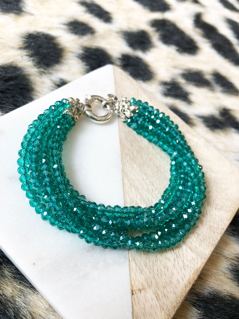 Thumbnail: Multi Strand Crystal Bracelet
