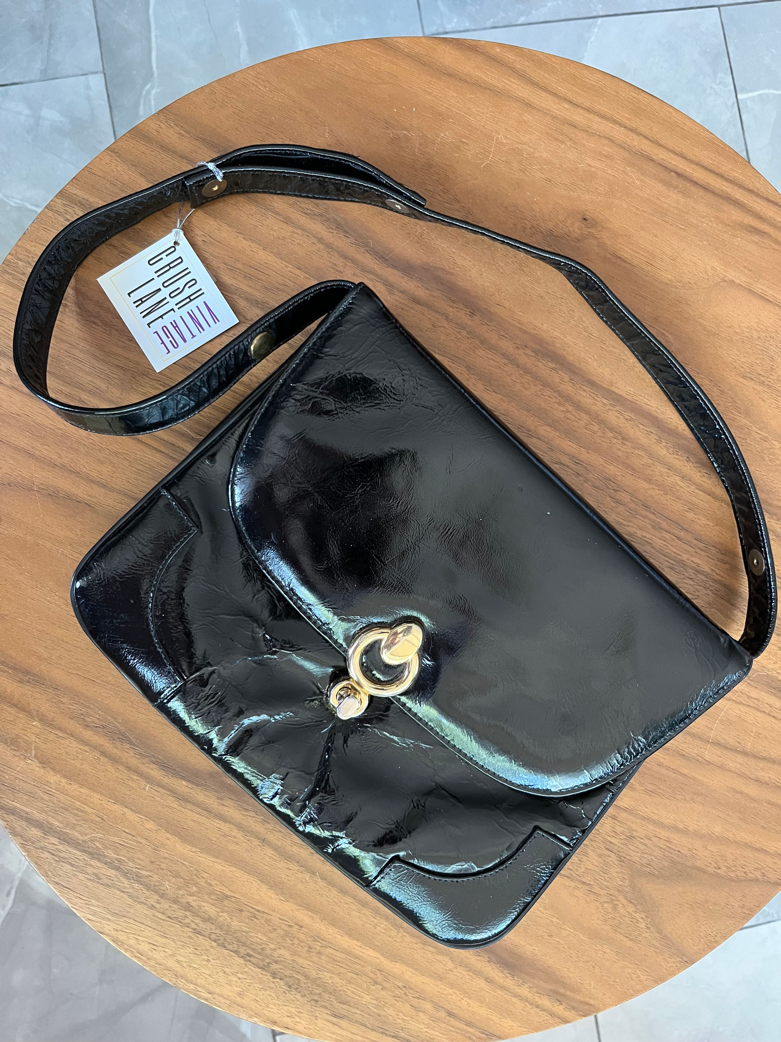 Vintage Patent Leather Snap Bag