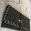 Thumbnail: Vintage Vegan Leather Gold Studded Lattice Clutch