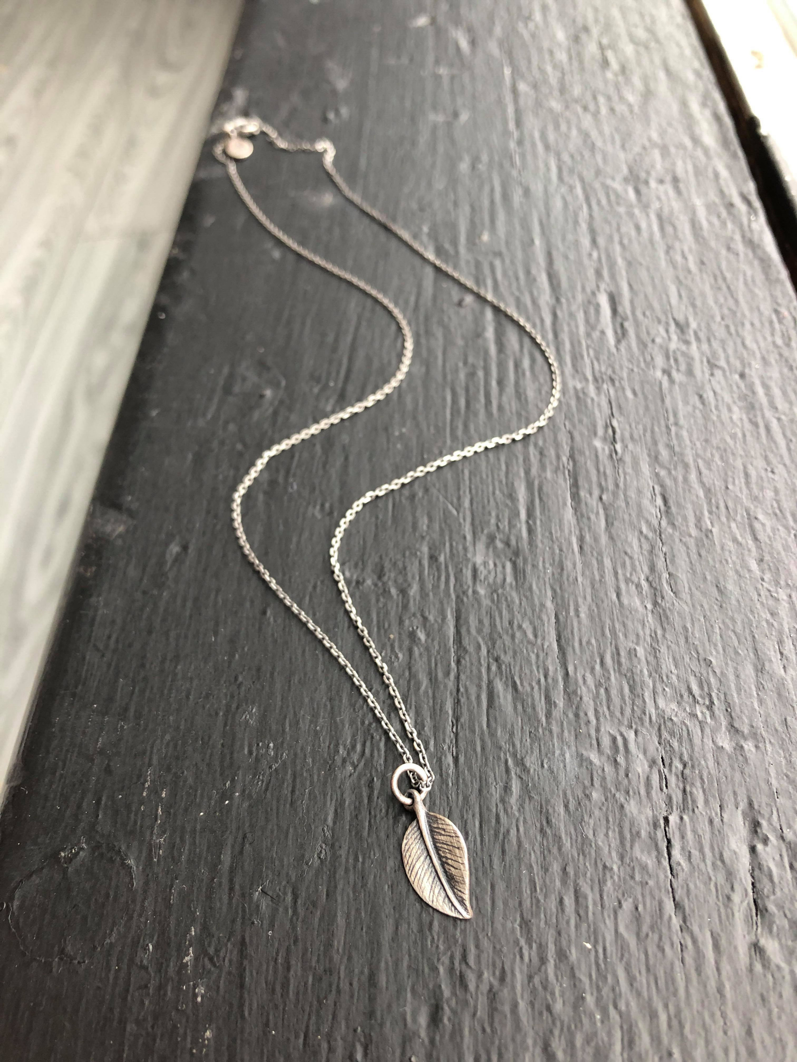 Leaf Charm with Chain