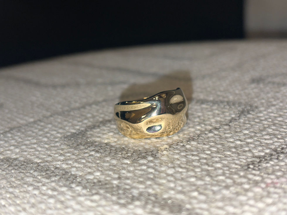 Miniature : 18k Gold Filled Wavy Wide Band Ring