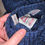Thumbnail: Vintage Nino Foriero Knit Sweater with Leather V Sz S