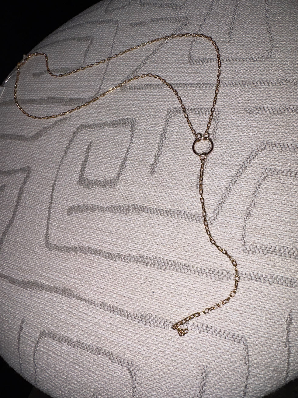 Thumbnail: 14k Gold Filled Paperclip Lariat