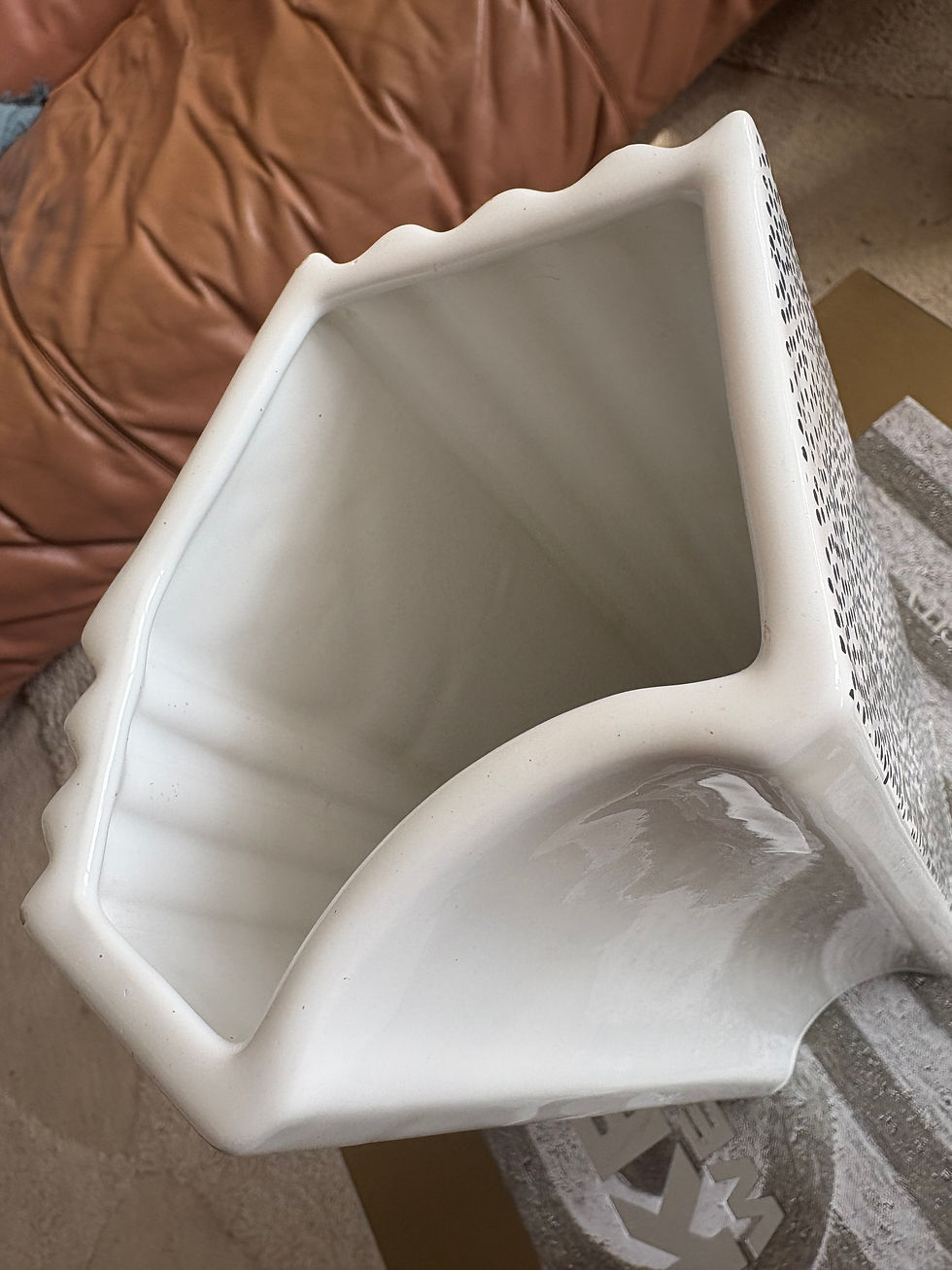 Miniature : Vintage Italian 80s Mod Massimo Materassi Polka Dot Ceramic Vase