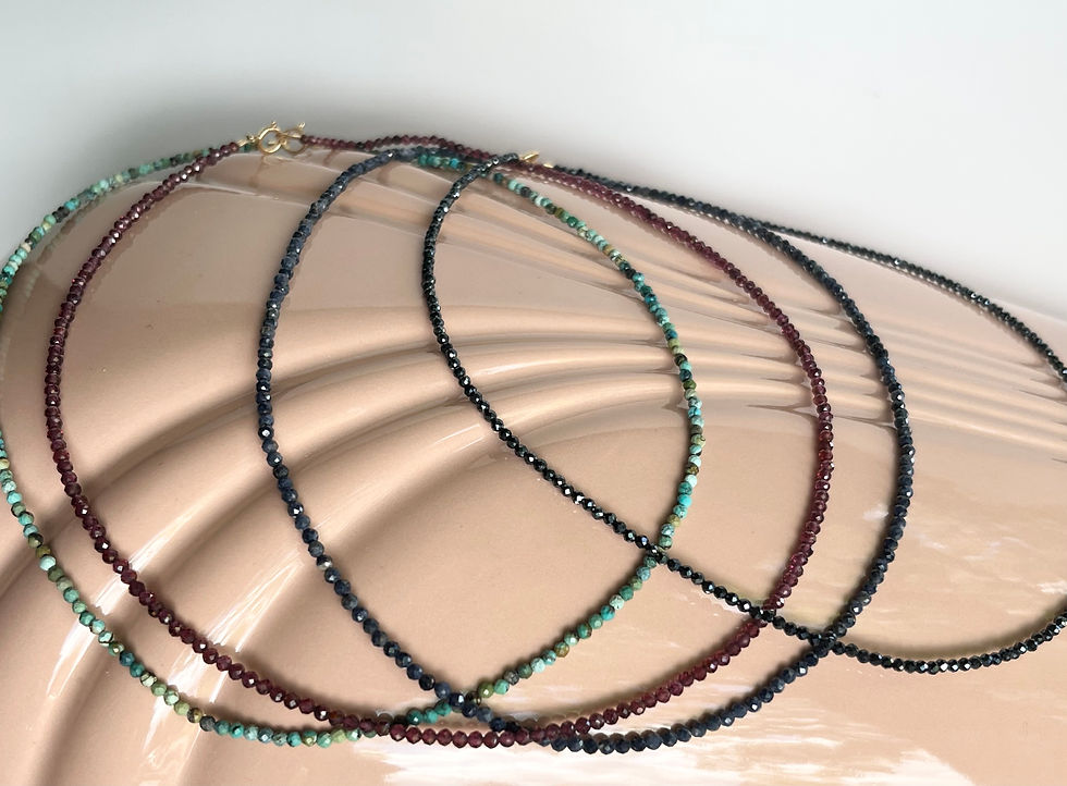 Thumbnail: 14k Gold Filled Gem Strand Neckpiece