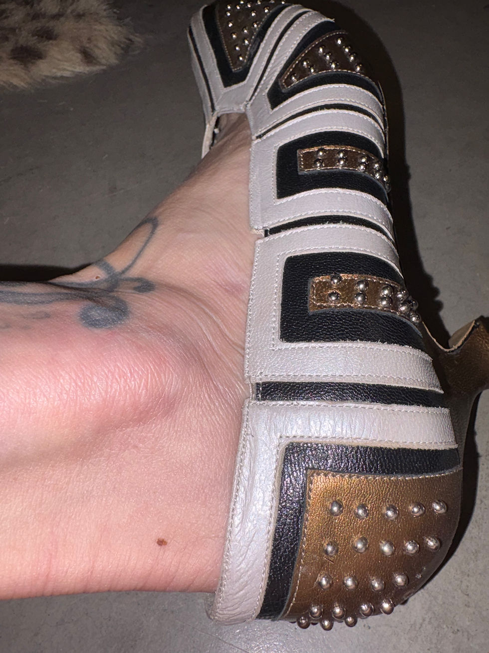 Thumbnail: Vintage Vita International Studded Heels 7.5