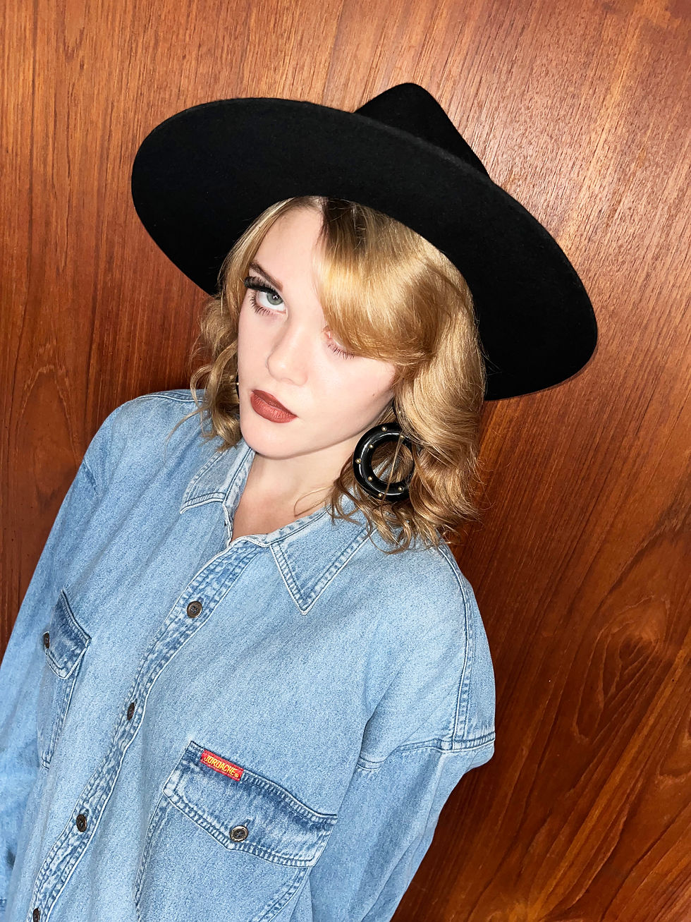 Chapeau Panama en laine noire
