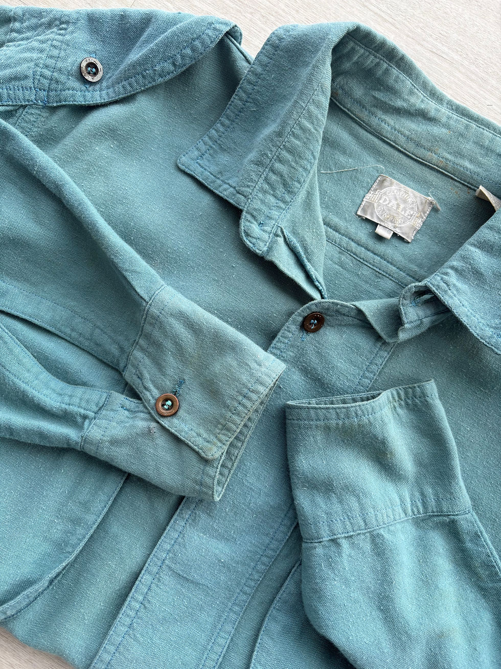 Thumbnail: Vintage Dale Clothing Company Teal Button Up Shirt L