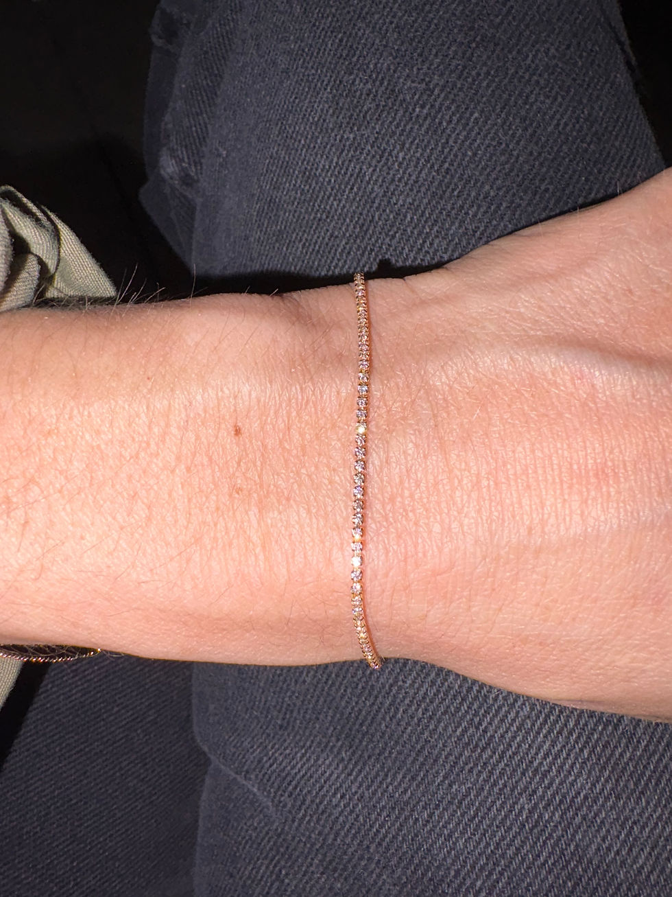 Miniature : 18k Gold Filled Sparkly Tennis Bracelet 1.2mm