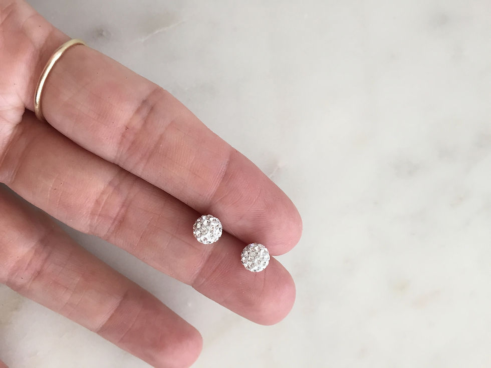 Miniature : Clous d'oreilles boule de cristal