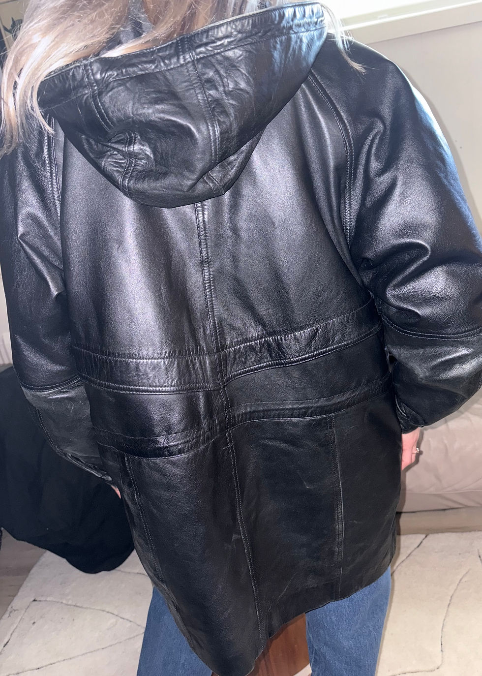 Miniature : Vintage Black Genuine Leather Prince du Cuir Jacket S