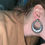 Miniature : Boucles d'oreilles créoles à tige en argent sterling avec nervures