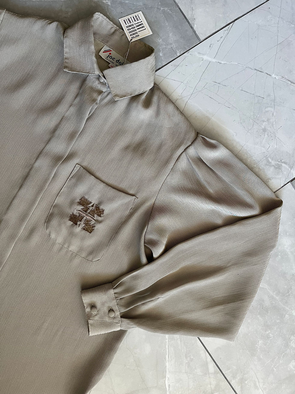 Miniature : Chemisier western vintage taupe Jac Dale 36